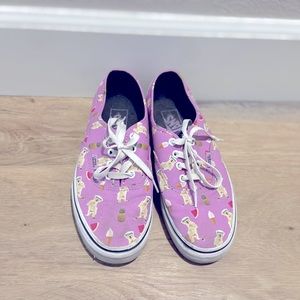 Vans Purple Ice Cream Watermelon Dog Womens Shoes